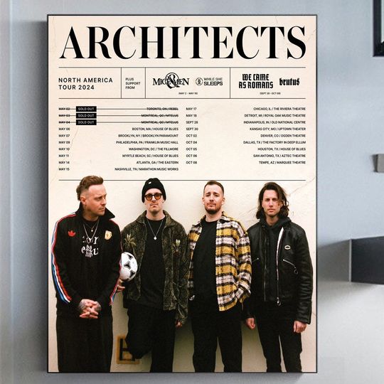 Architects North America Tour 2024 Poster