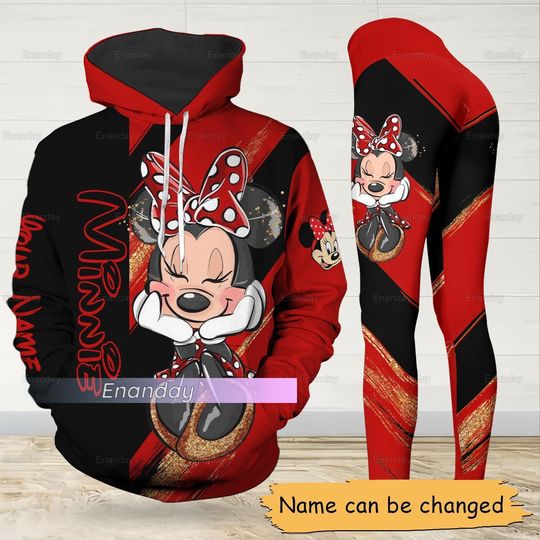 Minnie Mouse Hoodie, Personalized Hoodie, Disney Minnie Leggings