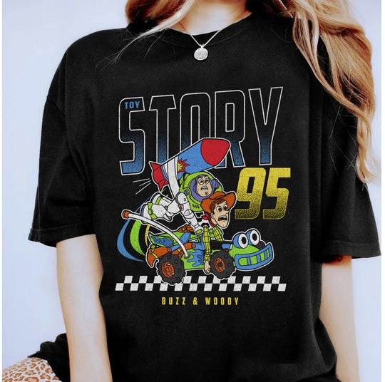 Disney Toy Story 95 Buzz & Woody Faded T-Shirt, Disneyland Family Matching Shirt