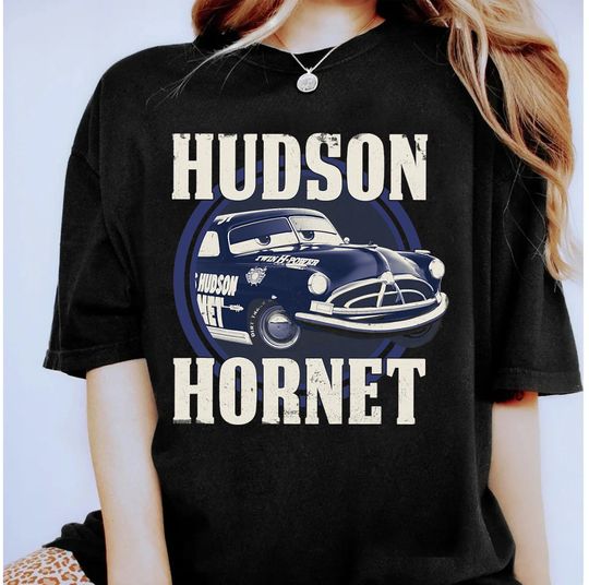Disney Hudson Hornet Badge Graphic T-Shirt, Cars Vintage Race T-Shirt