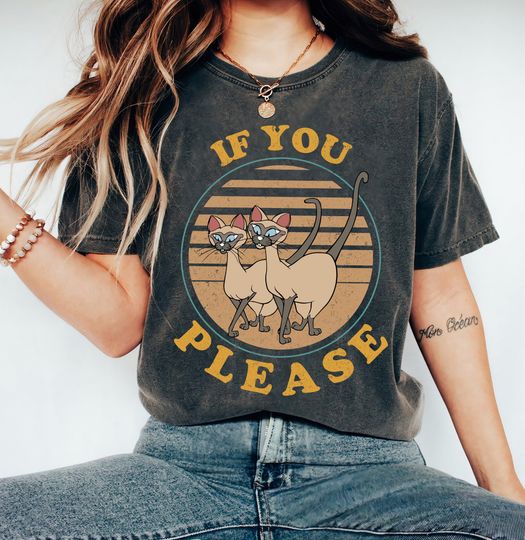 Disney Retro Si and Am If You Please Shirt, Lady and the Tramp Shirt