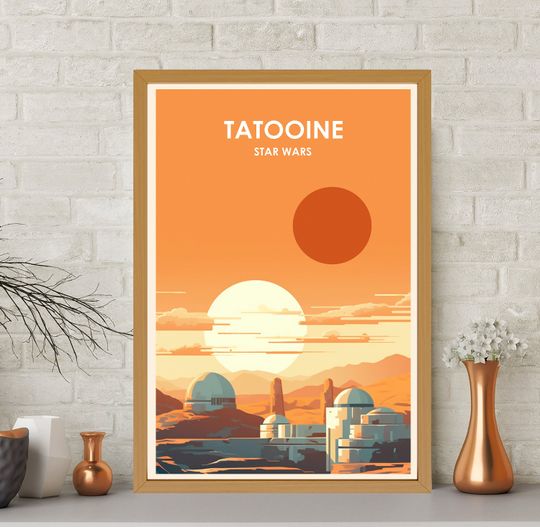Tatooine Poster, Tatooine Print, Star Wars Poster
