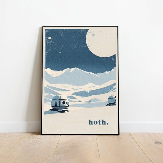 Star Wars Poster, Hoth travel poster