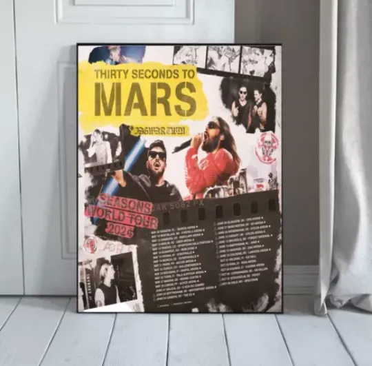 Thirty Seconds To Mars Seasons World Tour 2024 Poster