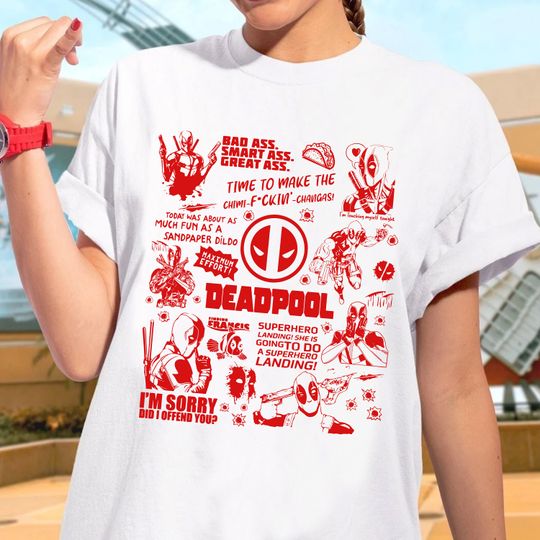 Deadpool 3 Doodle Art Shirt, Deadpool Wade Wilson Shirt, Deadpool Movie Shirt