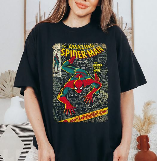 Spider-Man Comic Book Anniversary Graphic T-Shirt, Disneyland Family Matching Shirt