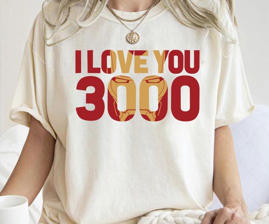Endgame Iron Man I Love You 3000 Text Fill Shirt, Disneyland Family Matching Shirt