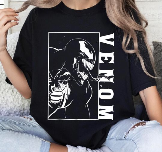 Venom Side View Tongue Out Graphic Shirt, Disneyland Family Matching Shirt