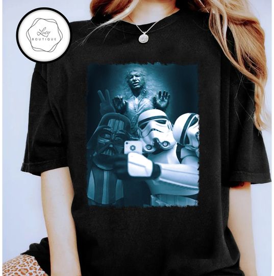 Star Wars Storm Trooper Darth Vader Selfie Shirt, Han Solo Frozen in Carbonite T-shirt