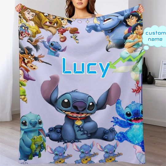 Customized Disney Stitch Blanket Personalized