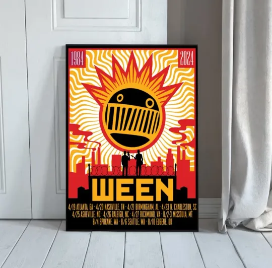2024 Ween 40 Years Of Ween Tour Poster