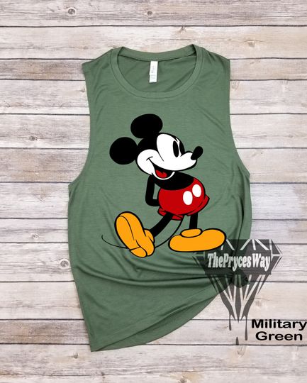 Vintage Mickey Mouse Muscle Tank,Retro Mickey Mouse