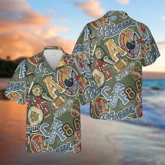 College American Football Team Vintage Hawaiian Shirts, Summer Trip Hawaii Shirt