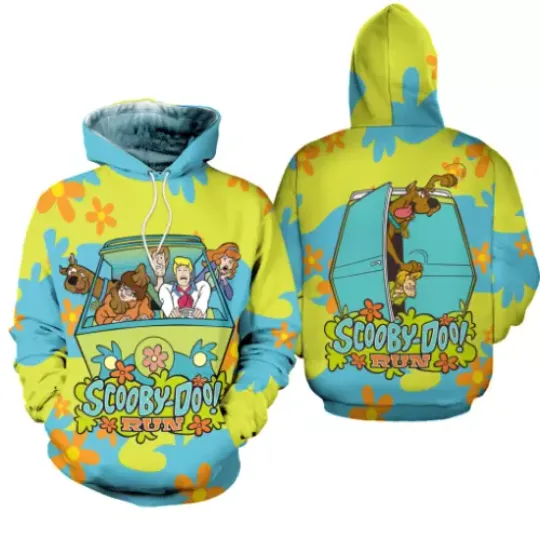 Scooby Doo Run Scooby Doo Friends On Mystery Machine 3D HOODIE
