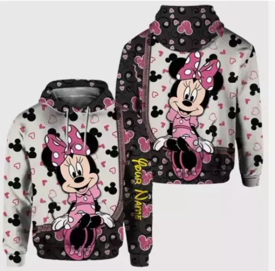 Personalized Adorable Mickey Mouse Love Magic 3D HOODIE