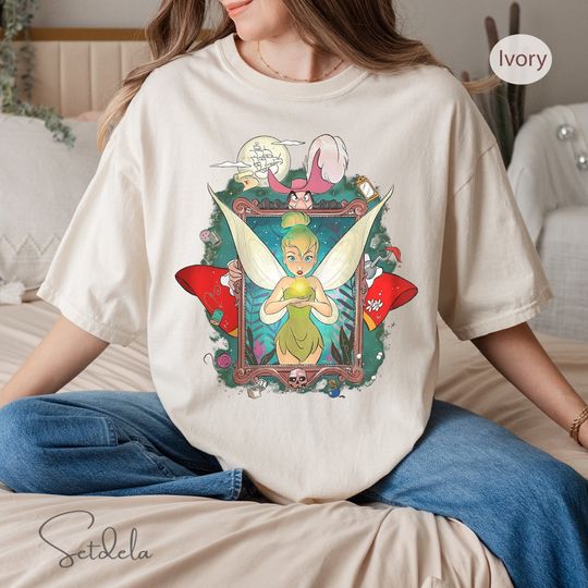 Vintage Disney Tinker Bell Comfort Colors Shirt, Tinkerbell 1953 Neverland Shirts