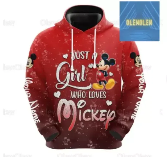 Christmas Custom Mickey 3D HOODIE HALLOWEEN GIFT OVER PRINT