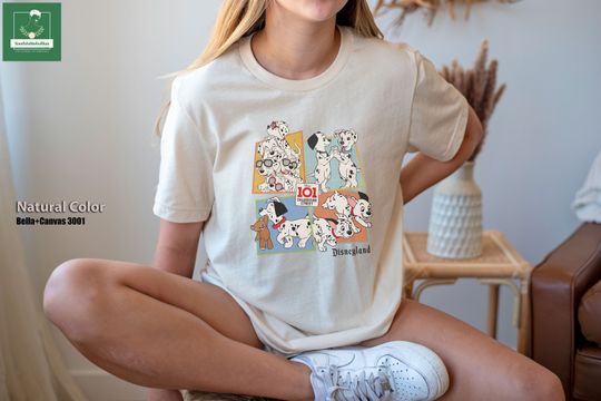 Retro 101 Dalmatian Dogs Group Shot Shirt, Vintage Disneyland Dogs T-shirt