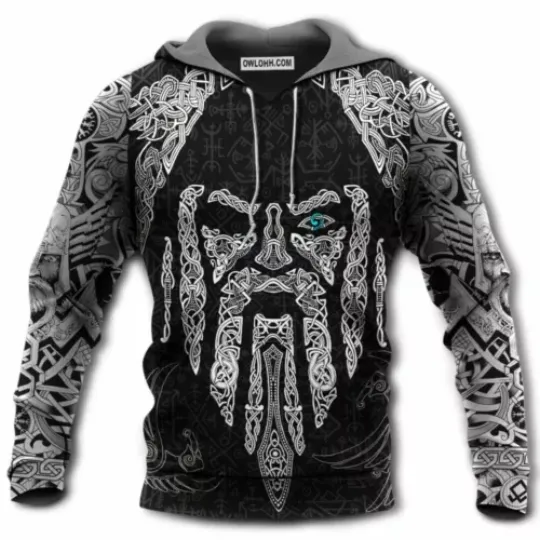 Viking Odin’s Eye With Raven 3D HOODIE Halloween Gift