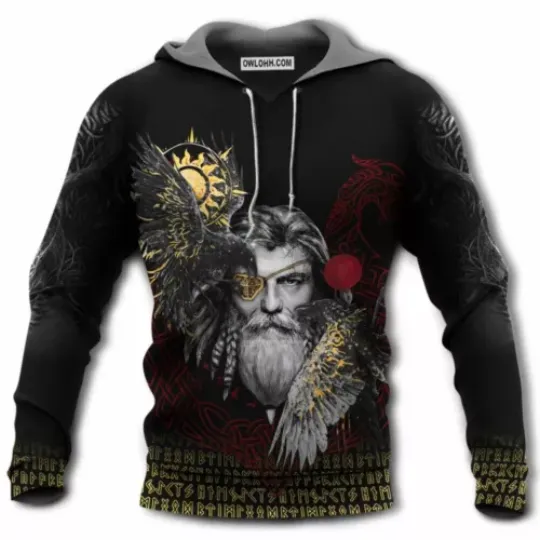 Viking Odin’s Raven So Amazing 3D HOODIE Halloween Gift