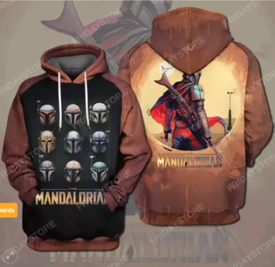 The Mandalorian 3D HOODIE The Mother Day Gift Christmas Gift Halloween