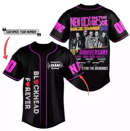 Personalized NK on The Block Baseball Jersey, NKOT Block Shirt, Gift For Fan