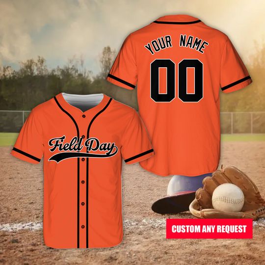 Custom Field Day Trip Baseball Jersey Personalized Field Day Let The Game Begin Jersey