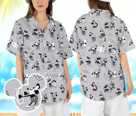 Mickey Steamboat Willie 3D HAWAII SHIRT Mother Day Gift All Over Print