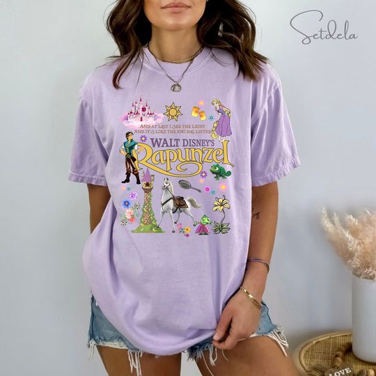 Vintage Rapunzel Tangled Shirts, Floral Rapunzel Shirt, WDW Disney Princess Shirt, Disneyworld Shirt, Tangled Lanterns Shirt, Pascal shirts