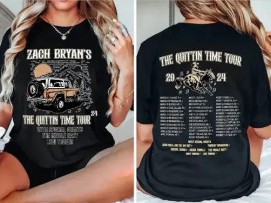 Zach Bryan The Quittin Time Tour 2024 T-Shirt