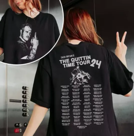 Zach Bryan The Quittin Time Tour 2024 Shirt, Zach Bryan Tour T-Shirt