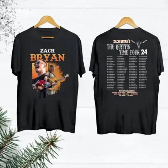 Zach Bryan Shirt, The Quittin Time Tour 2024 T-Shirt