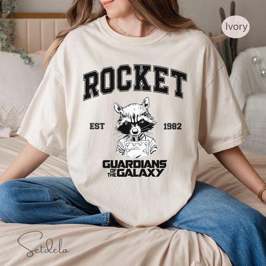 Retro Rocket Raccoon Comfort Colors Shirt, Marvel Guardians Of The Galaxy 3, 89P13 Rocket Raccoon Est.1982 Sweatshirt, Marvel Comic Shirts
