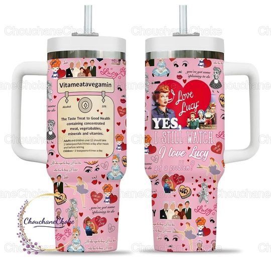 I Love Lucy 40oz Tumbler, I Love Lucy Tumbler, I Love Lucy Gift