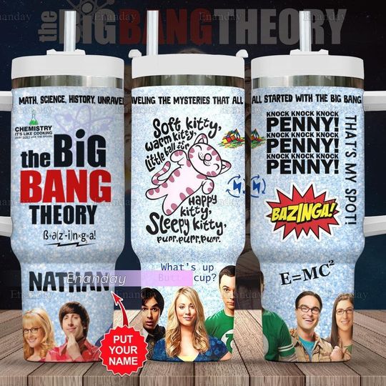 The Big Bang Theory 40oz Tumbler, Big Bang Theory Tumbler