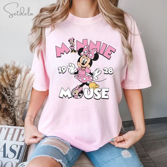 Vintage Minnie Mouse Comfort Color Shirt, Minnie est 1928, Disney Shirt, Disneyland Shirt, Vintage Disneyland Shirt, Disney World Shirt