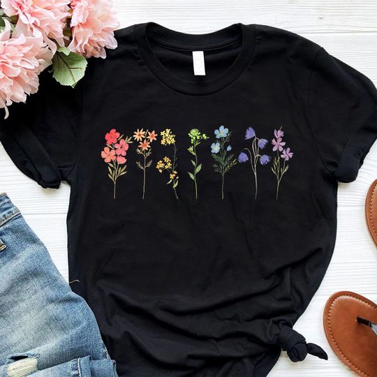 Wildflower Lgbt Pride Month Shirt, Flower Gay Lesbian