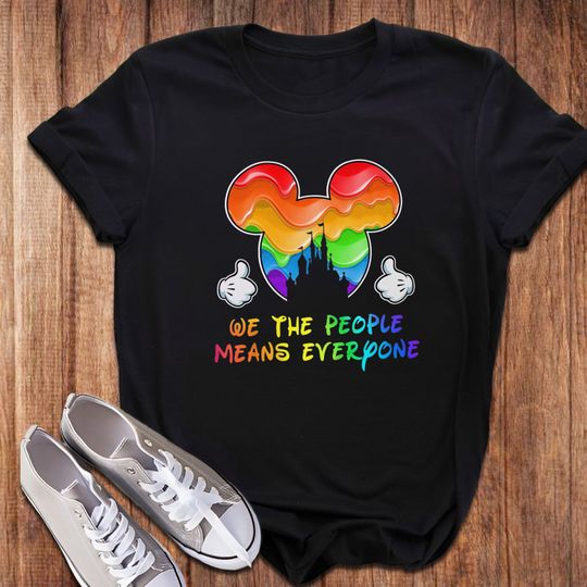 LGBT Pride Mouse Shirt, We The People Means Everyone