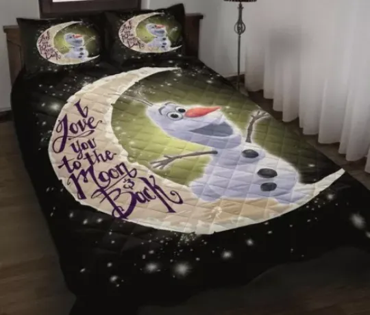 Olaf I Love You To The Moon And Back Bedding Set