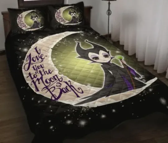 Maleficent I Love You To The Moon And Back Bedding Set