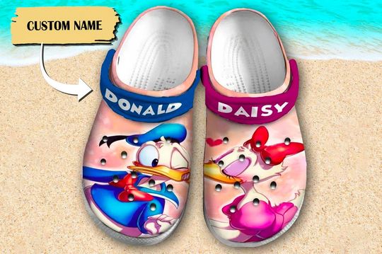 Personalized Disney Donald and Daisy Clogs Shoes