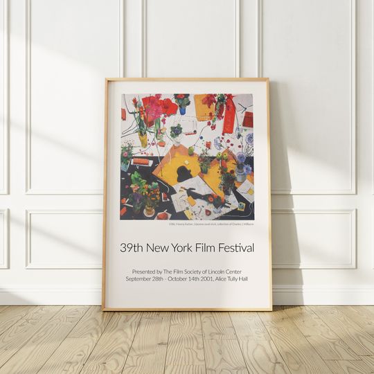 New York Film Festival Poster, 2001 Artwork by Manny Farber, Enhanced and Edited Repro