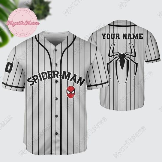 Personalized Spiderman Baseball Jersey, Superhero Jersey, Hero Baseball Shirt