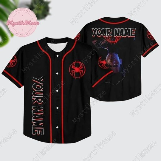 Personalized Spiderman Jersey Shirt, Spider Man Athletic Jersey, Spiderman Baseball Jersey