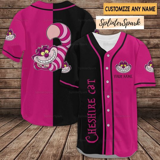 Personalized Cheshire Cat Baseball Shirt, Cheshire Cat Shirt, Cheshire Cat Jersey Shirt