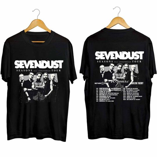 Sevendust - Season 21st Anniversary Tour 2024 Shirt, Sevendust Band Fan Shirt, Sevendust 2024 Concert Shirt