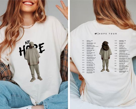 NF Hope Tracklist Shirt, Hope Album Tour Merch Tshirt, Best Fan Gift, Concert Tee, Vintage Aesthetic Shirt