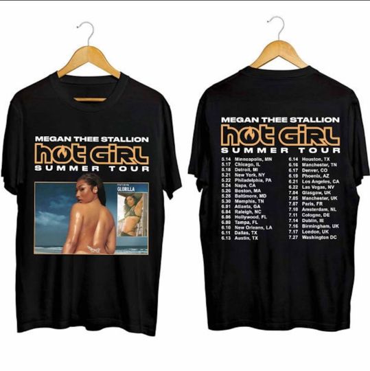 2 Sided Megan Thee Stallion - Hot Girl Summer Tour 2024 Unisex Shirts, Megan Thee Stallion Fan Shirt