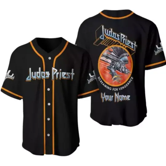 Judas Priest Invincible Shield Baseball Jersey, Judas Priest 3D Shirt