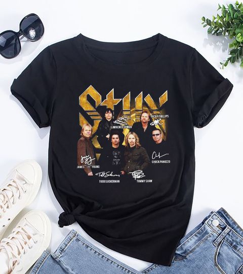 Styxs Band Bootleg Shirt, Styxs 2024 Tour Shirt, Styxs Band Signatures Shirt